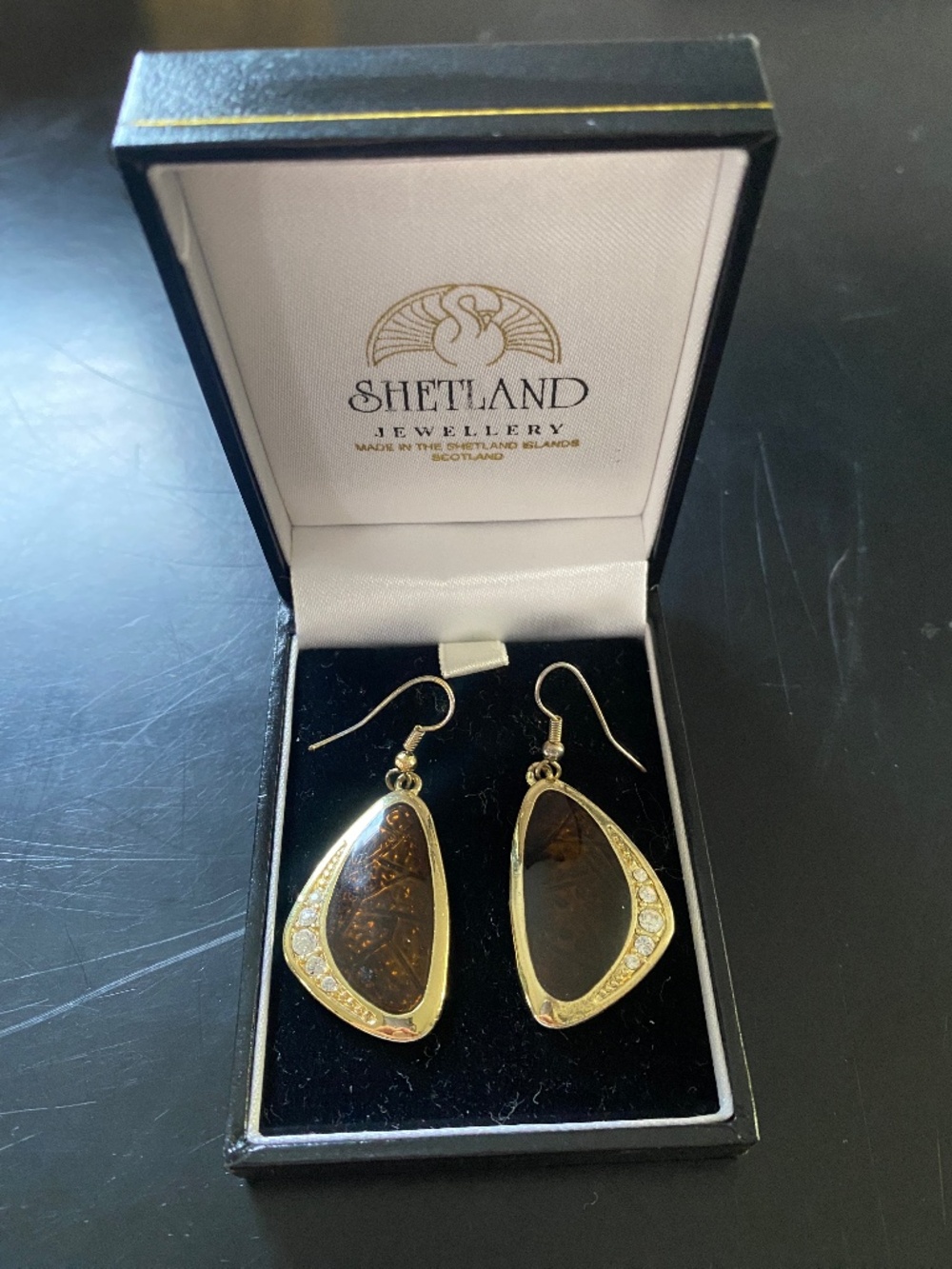 Opal Teardrop Shetland Jeweller Earrings